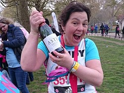 Wendy, completed London Marathon 2016! Time to celebrate! £1,500 raised.